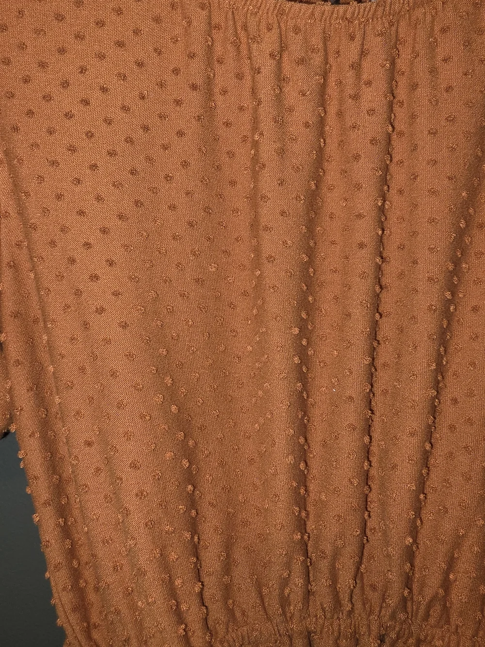 J. Crew Rust Orange Swiss Dot Midi Dress